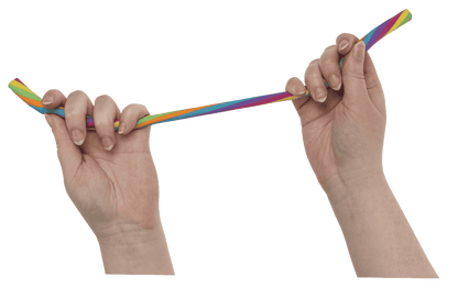 Stretchy string, Rainbow, 30 cm,