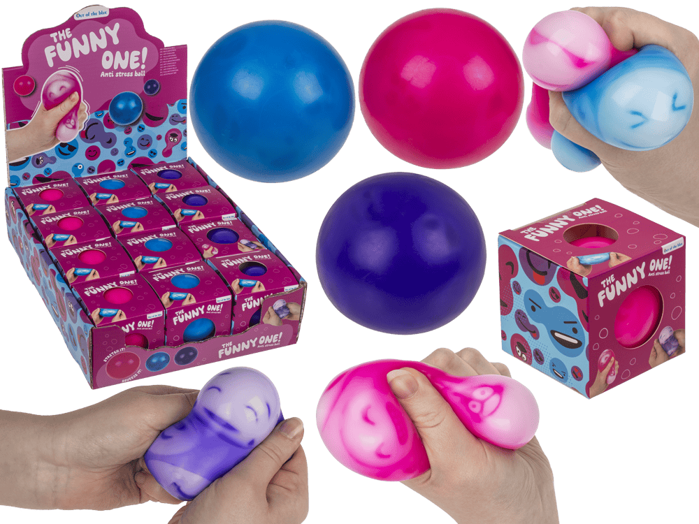 Squeeze Ball, Funny Faces, 6 cm,