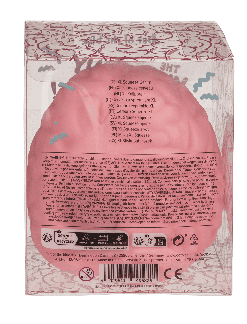 XL Squeeze Brain, 15,5 cm,