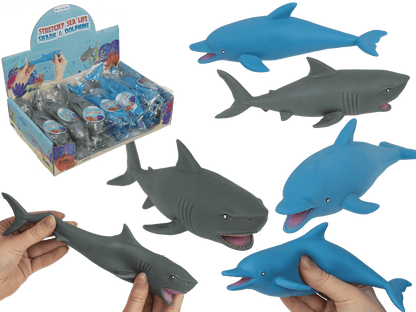 Stretch Shark & Dolphin, with sand filling,