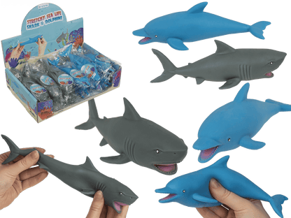 Stretch Shark & Dolphin, with sand filling,