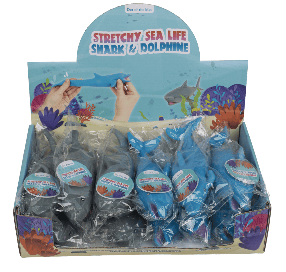 Stretch Shark & Dolphin, with sand filling,