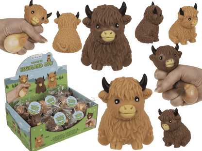 Squeeze Highland Cow, 8 cm,