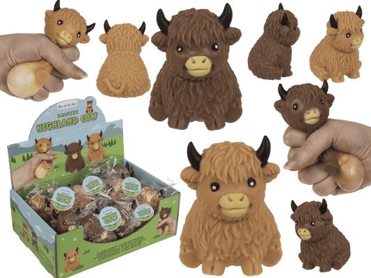 Squeeze Highland Cow, 8 cm,