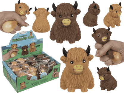 Squeeze Highland Cow, 8 cm,