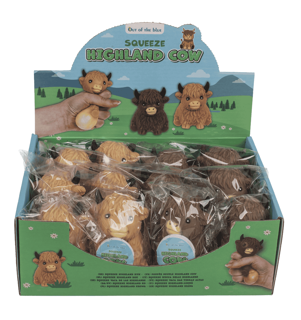 Squeeze Highland Cow, 8 cm,