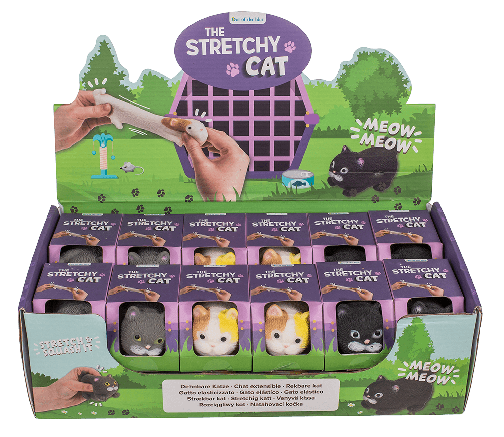 Stretch Cat, 9 cm, 3 ass.,