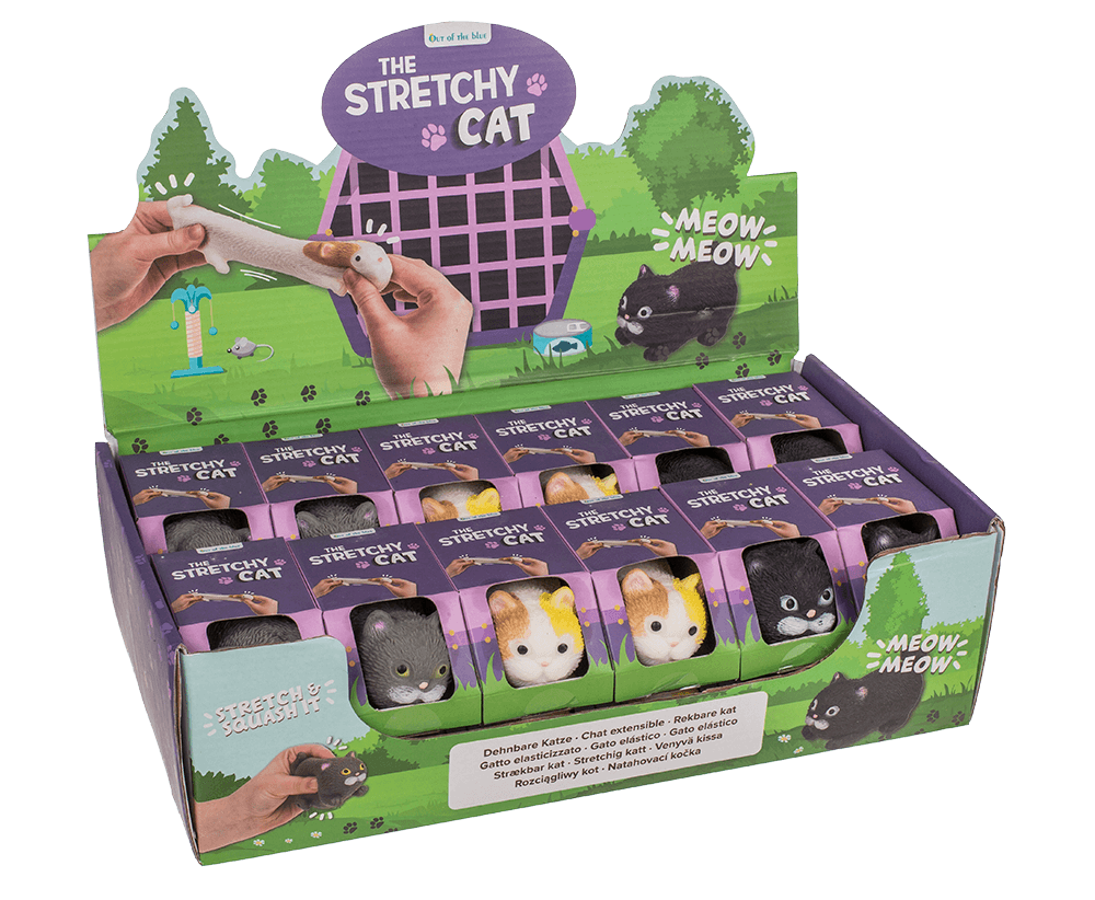 Stretch Cat, 9 cm, 3 ass.,