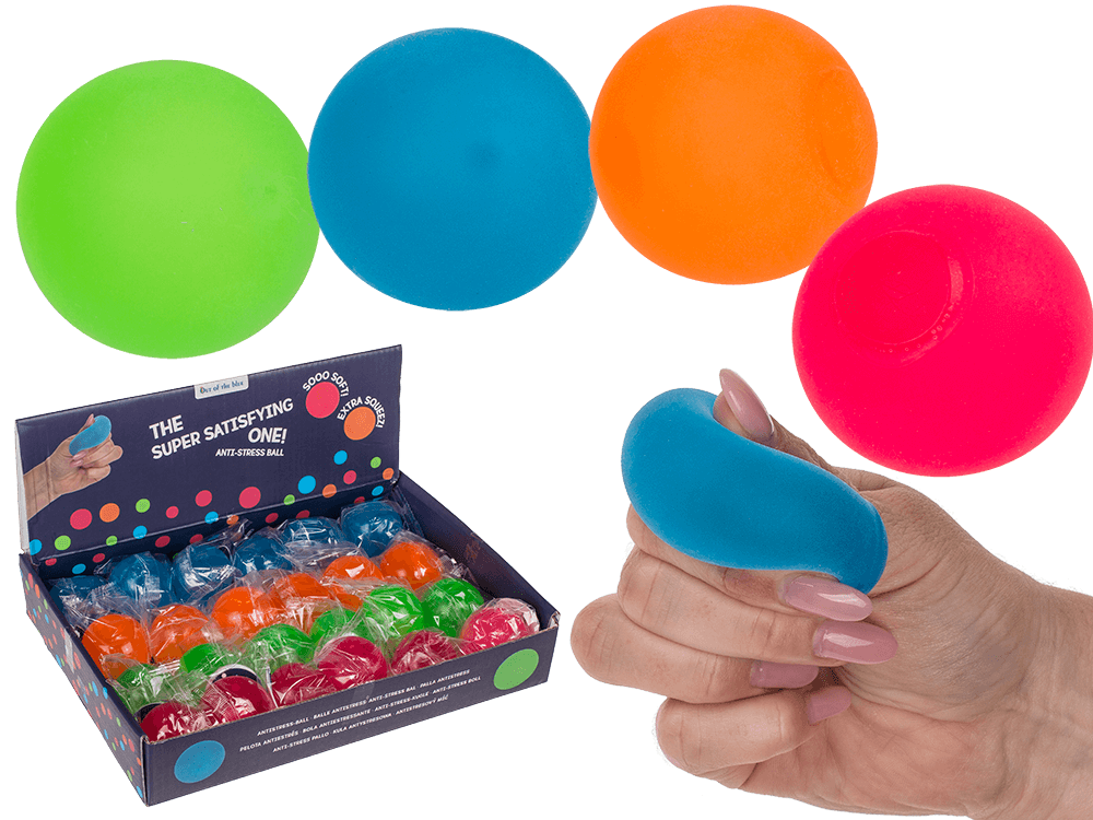 Mini ultra soft anti stress ball, Neon,