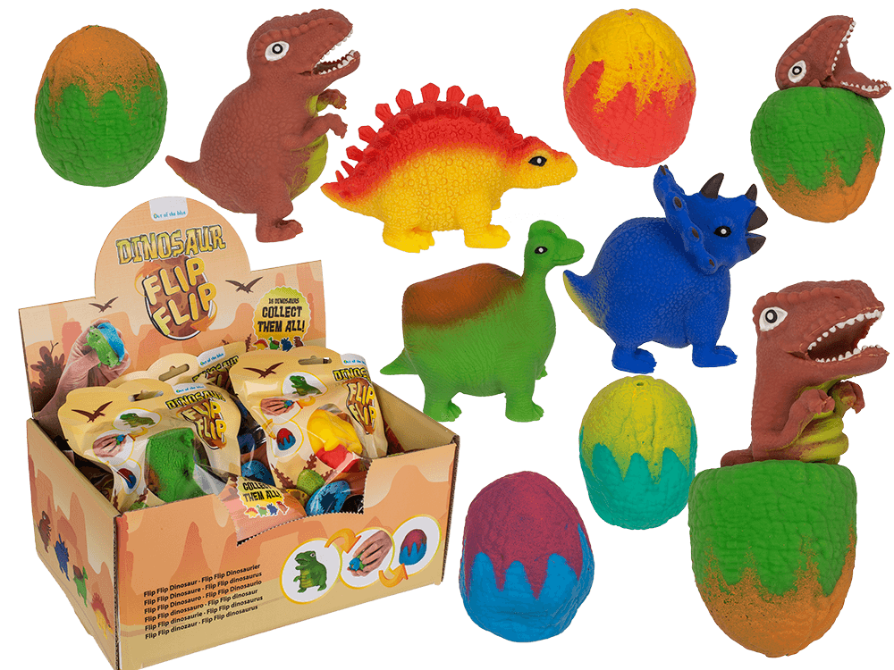 Flip Flip Dinosaurs, approx. 9 cm, each pc in