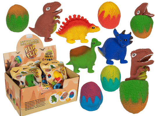 Flip Flip Dinosaurs, approx. 9 cm, each pc in