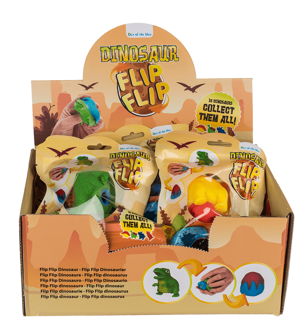 Flip Flip Dinosaurs, approx. 9 cm, each pc in
