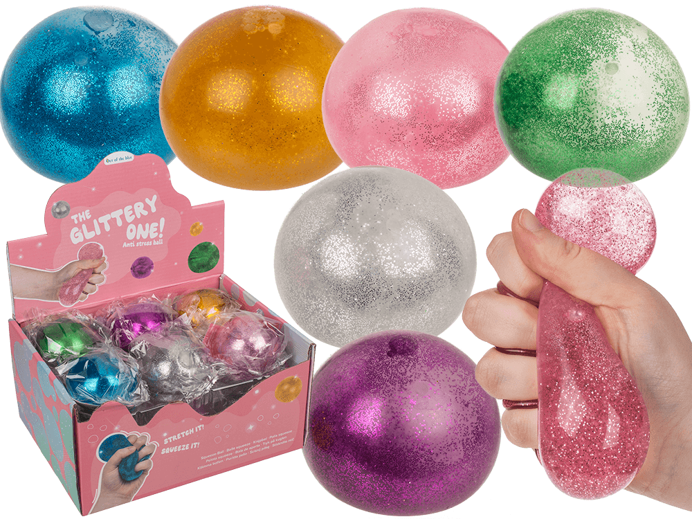 Squeeze glitter water ball,
