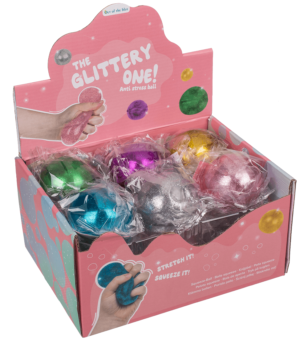 Squeeze glitter water ball,