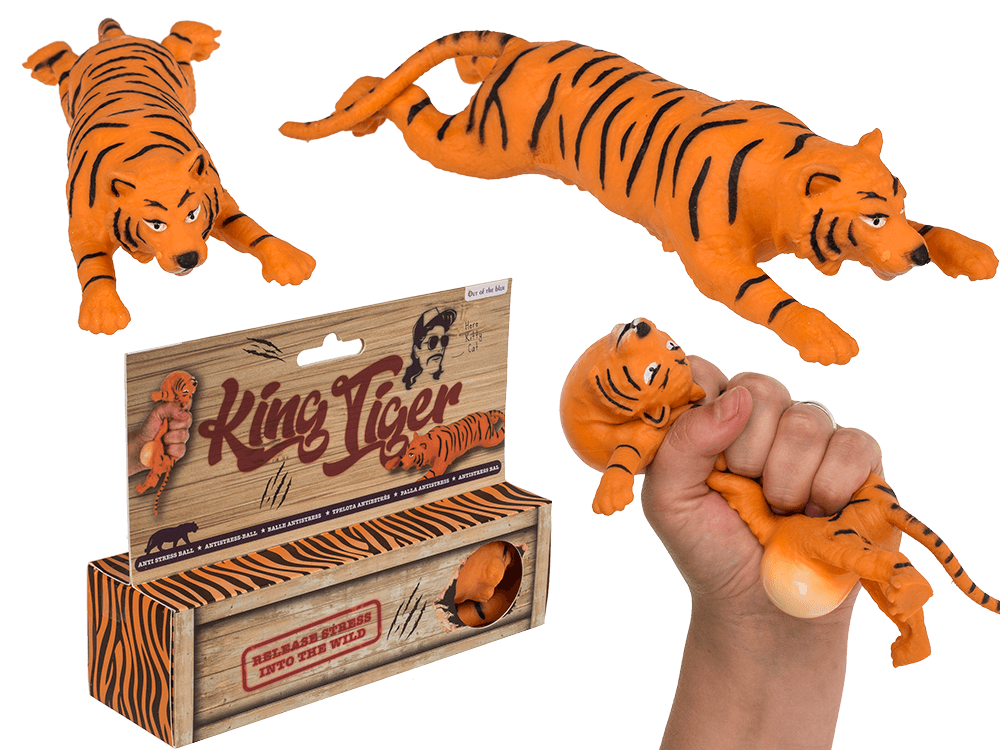 Anti stress ball, Tiger, ca. 4,5 x 19 cm,