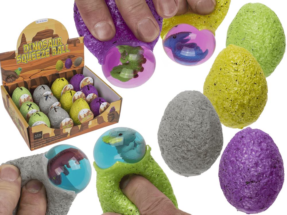squeeze egg with dinosaur,