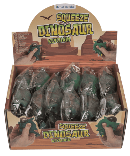 Metal keychain, Squeeze dinosaur,