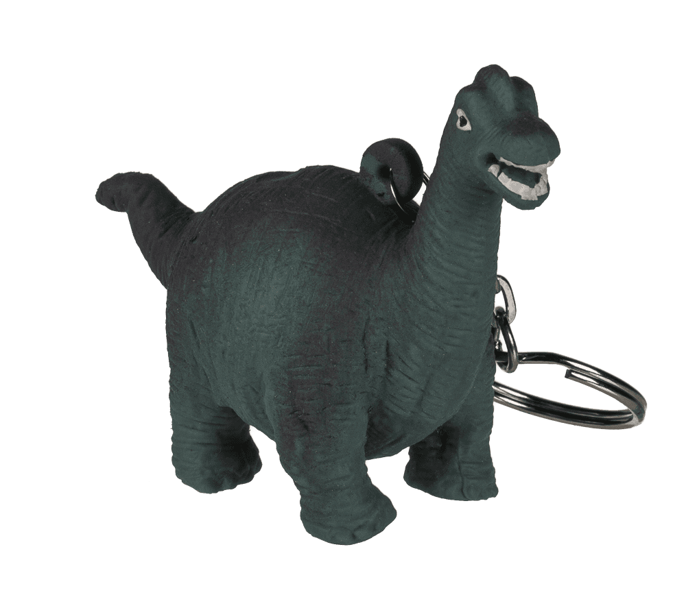 Metal keychain, Squeeze dinosaur,