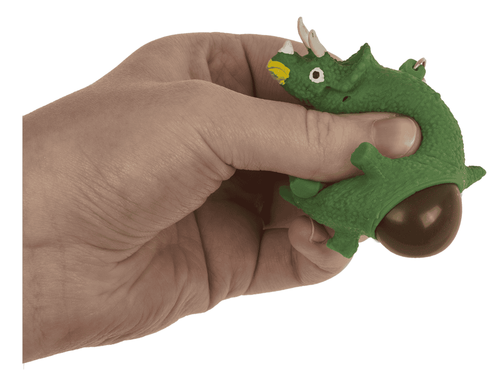 Metal keychain, Squeeze dinosaur,