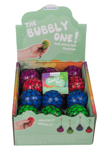 Metal keychain, Squeeze ball in net,
