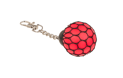 Metal keychain, Squeeze ball in net,
