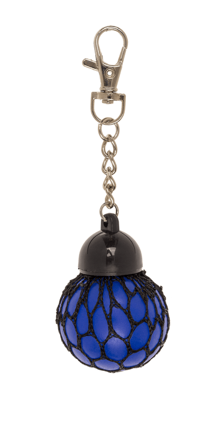 Metal keychain, Squeeze ball in net,
