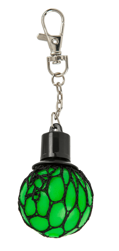 Metal keychain, Squeeze ball in net,