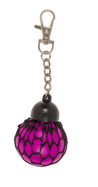 Metal keychain, Squeeze ball in net,