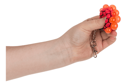 Metal keychain, Squeeze ball in net,