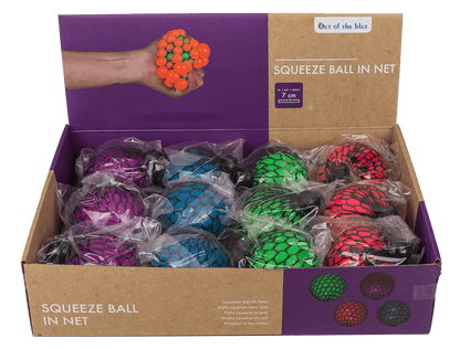 Squeeze ball in net,