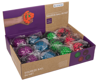 Squeeze ball in net,