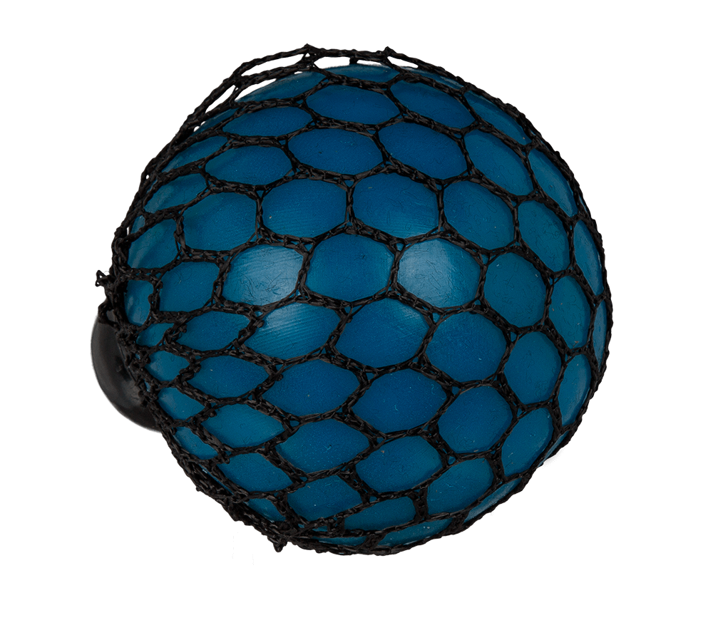 Squeeze ball in net,