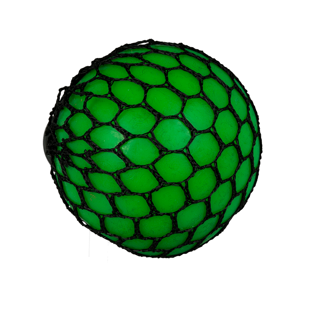 Squeeze ball in net,