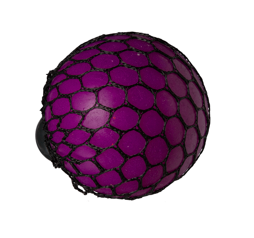 Squeeze ball in net,