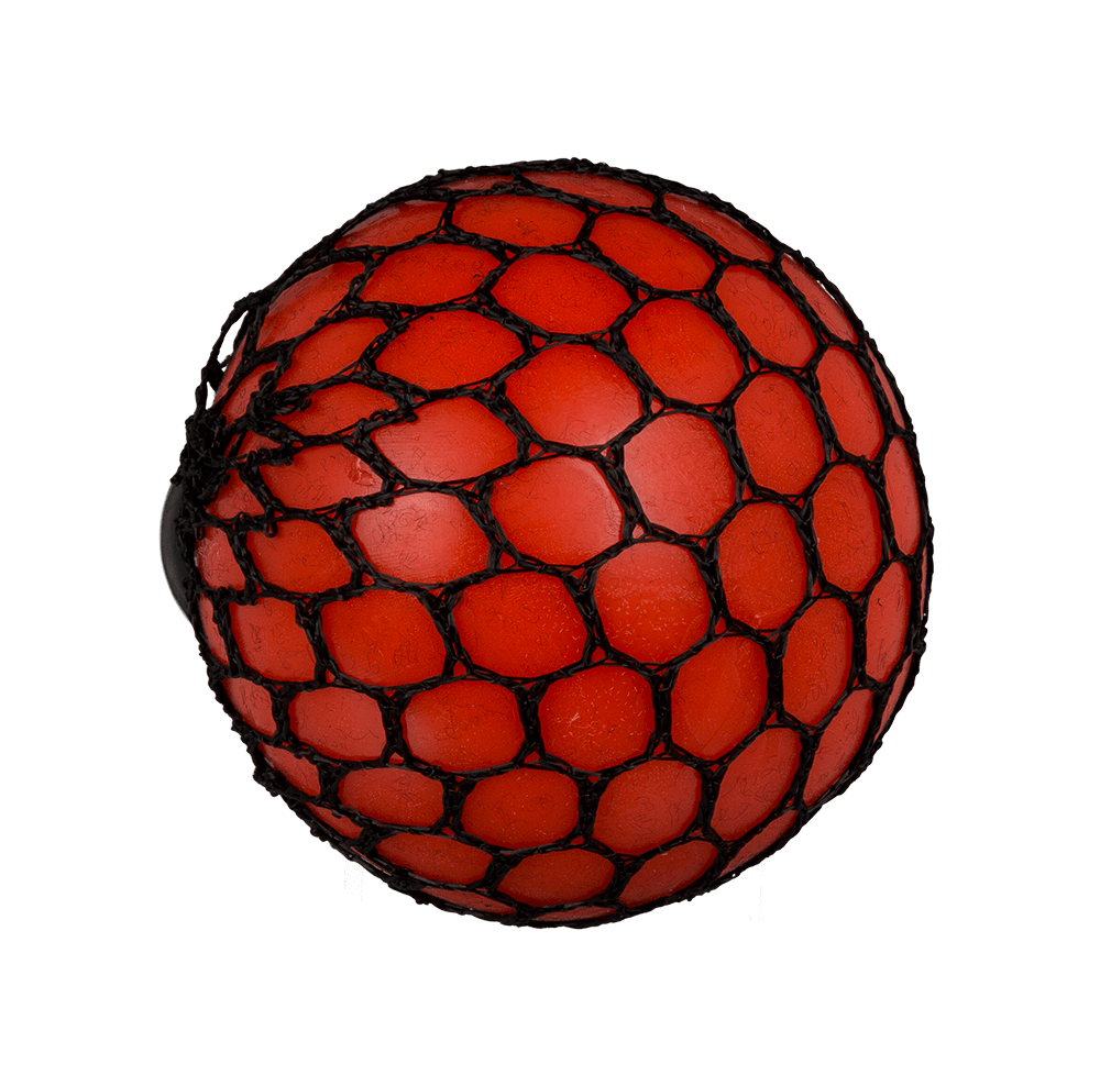 Squeeze ball in net,