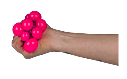 Squeeze ball in net,