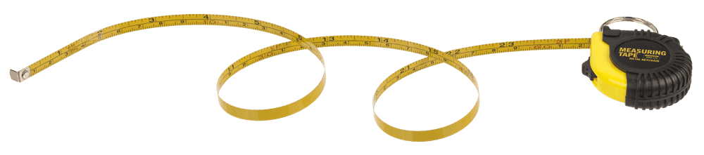 Metal keychain, Measuring Tape,