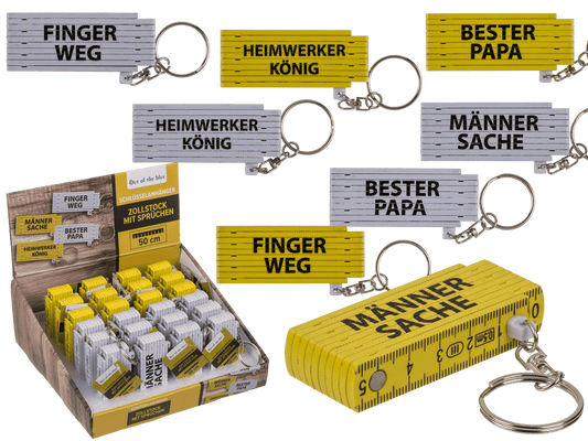 Keychain, Plastic Folding Ruler with wording,