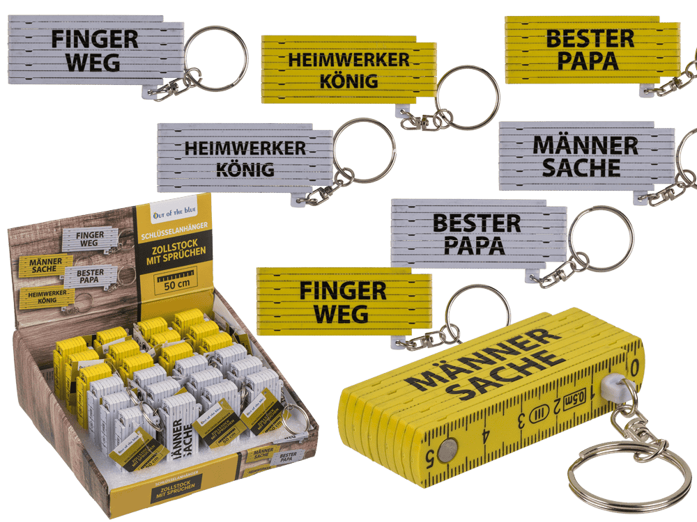 Keychain, Plastic Folding Ruler with wording,