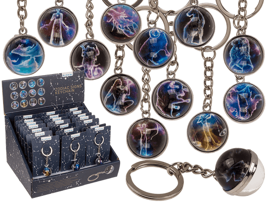 Metal keychain, Zodiac Signs,