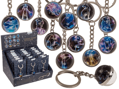 Metal keychain, Zodiac Signs,