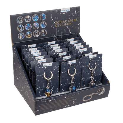Metal keychain, Zodiac Signs,