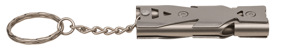 Metal keychain, Emergency Whistle,