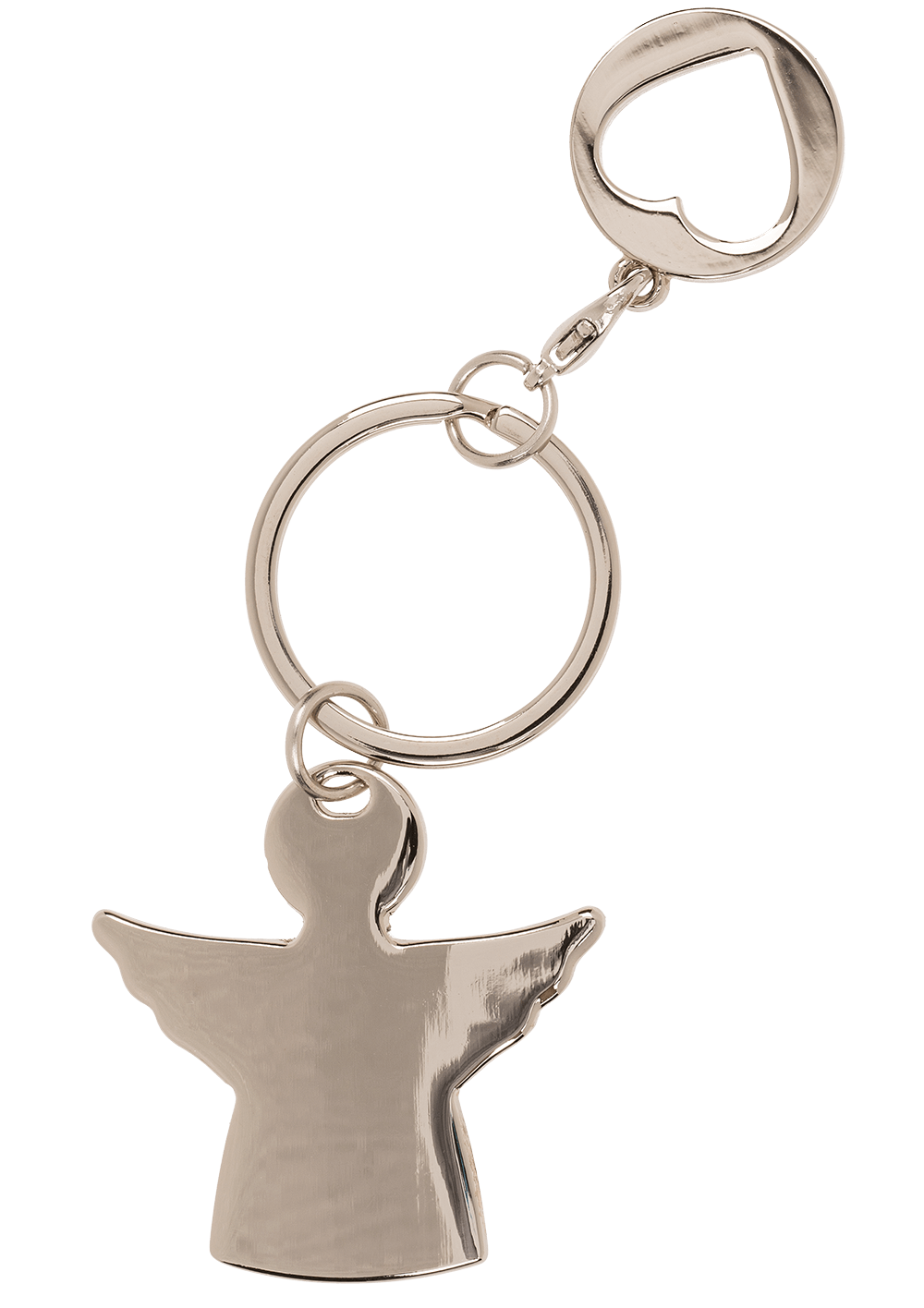 Metal key chain with trolley coin,