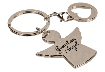 Metal key chain with trolley coin,