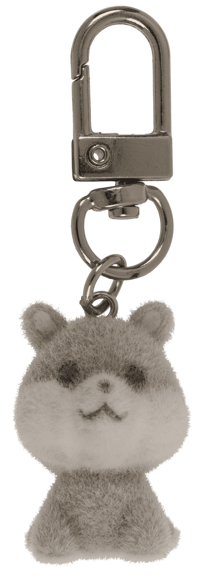 Keychain, flocked Dog, 3 cm,