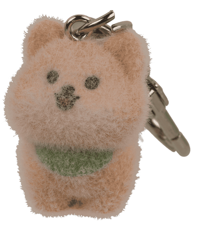 Keychain, flocked Dog, 3 cm,