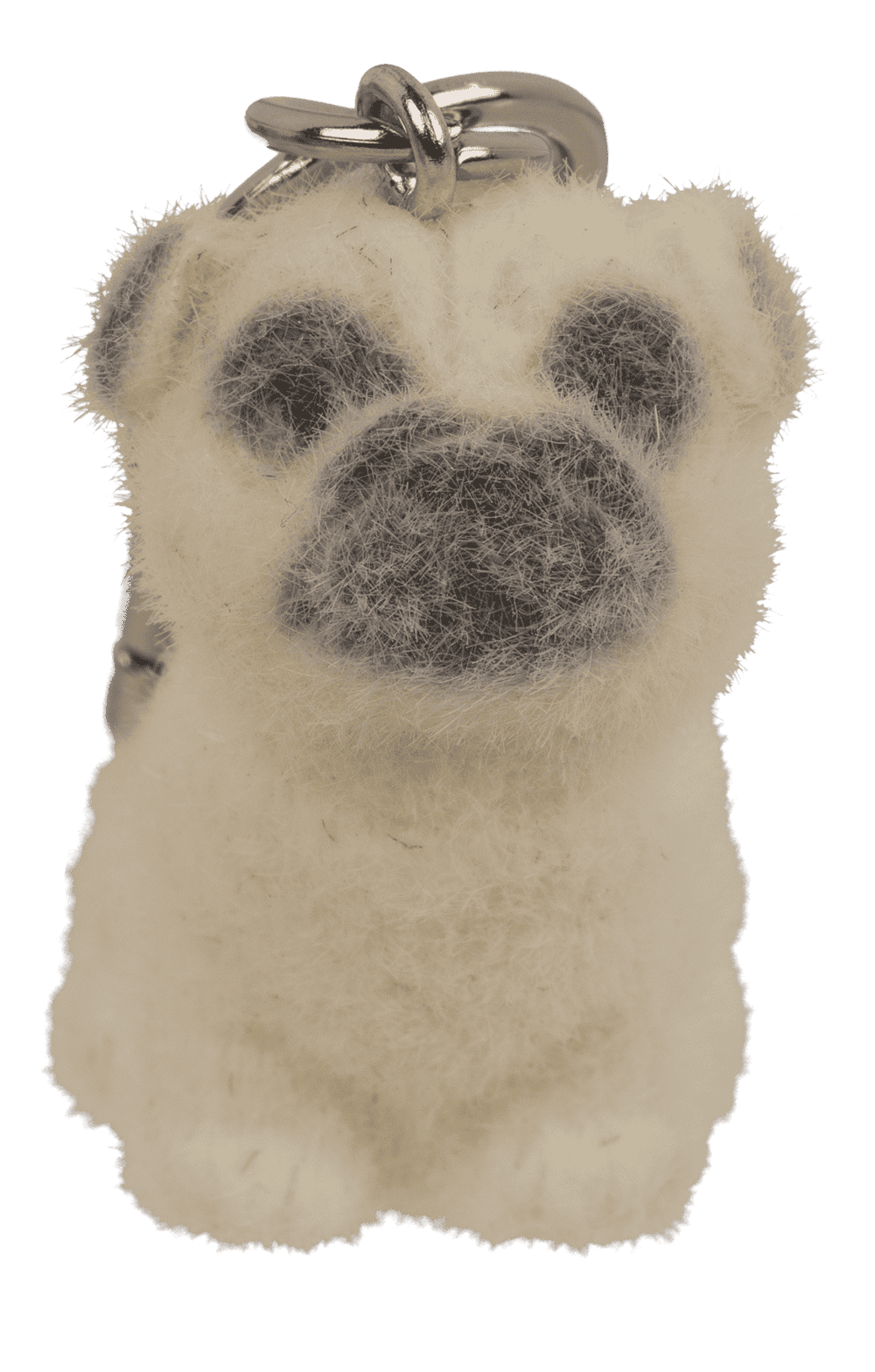 Keychain, flocked Dog, 3 cm,