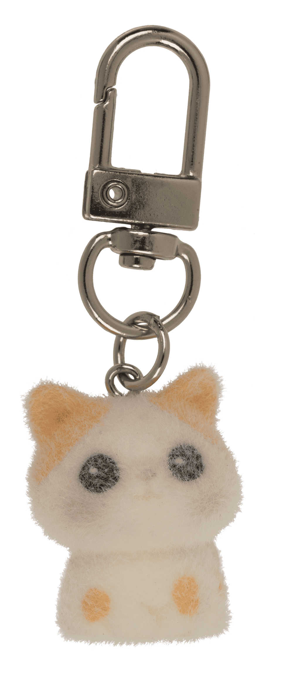 Keychain, flocked Cat, 3 cm,