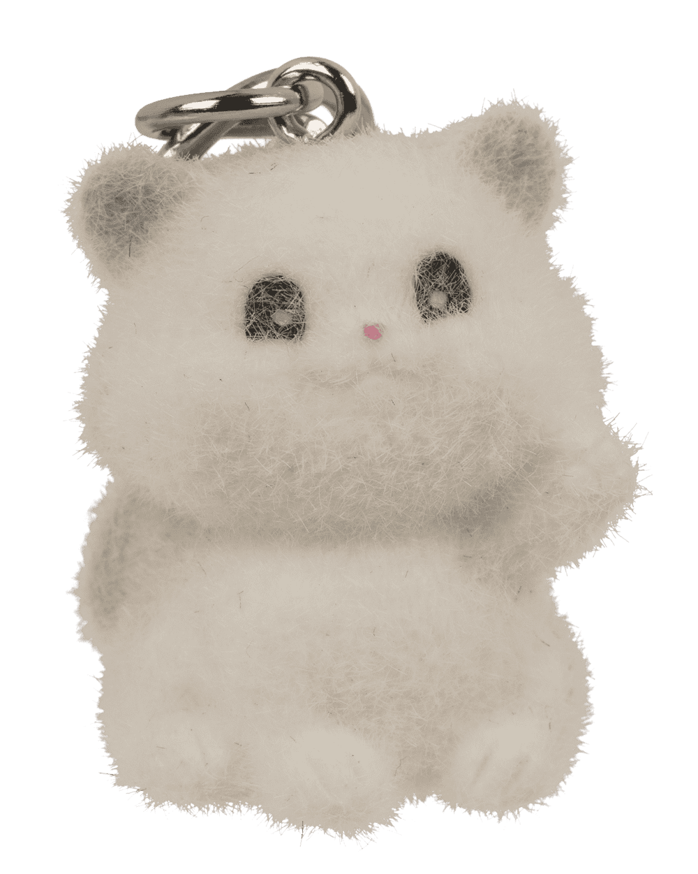 Keychain, flocked Cat, 3 cm,